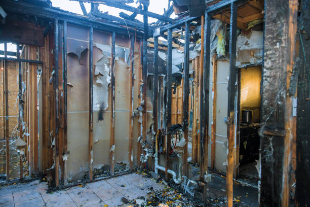 Professional Fire Damage Removal technician working in West Hill, OH